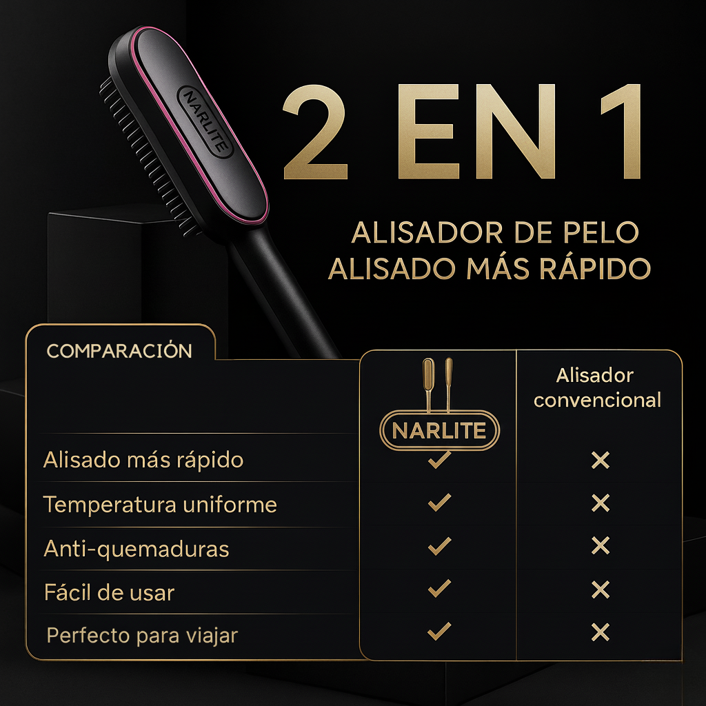 Alisa y peina tu cabello en menos tiempo